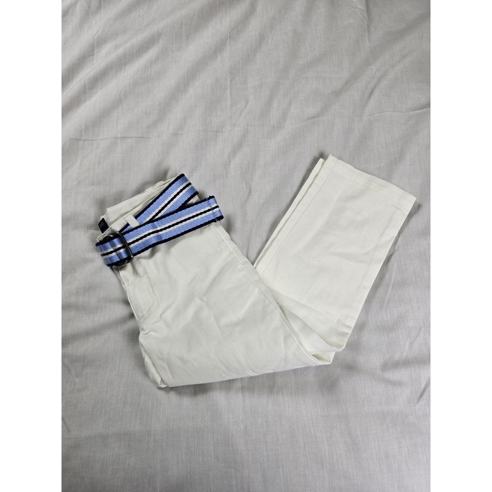Polo Ralph Lauren Pants Toddler Boys 3T White Twill Khakis Adjustable Waist Belt